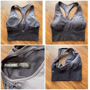 Pink Sport Ombre SEAMLESS SQUARE-NECK SPORTS CROP